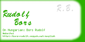 rudolf bors business card